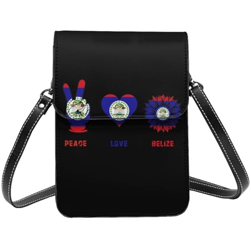 Peace Belize Belizean Flag Small Crossbody Bag Is A Shoulder Bag Designed For Women And Girls Cell Phone Crossbody Wallet Purses With Card Slots Adjustable Strap