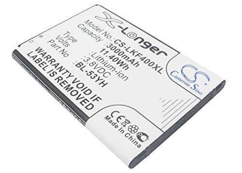 TECHTEK Batería 3000mAh Compatible con [LG] AKA, D690, D690N, D693, D693N, D830, D850, D850 LTE, D851, D855, D855 LTE, D855AR, D855K, D855P, F400, F490L, G3, G3 Screen, Liger, LS990, LS990 US990, VS