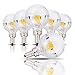 Produktbild 4 Watt Halbchrom-LED-Birne, G45 / G14 Silberne Schüssel LED-Glühlampe mit vertikalem Glühlampe und Spiegel E14 Candelabra-Sockelleuchte 40 Watt Gleich warmweiß 2700K UL-gelistet Nicht dimmbar 6 Pack