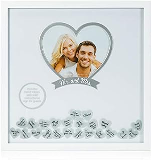 Pearhead 'Mr. & Mrs.' Wedding Wishes Frame, Cherish Wedding Memories, Alternative Guest Book