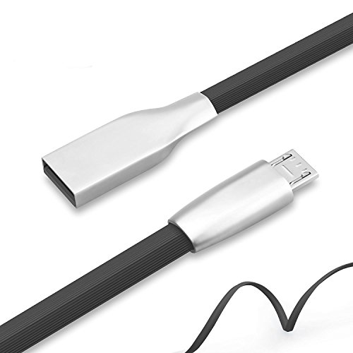 Keraiz 1 m 3D en Alliage de Zinc Rapide Micro USB de Chargement V8 Câble de synchronisation de données pour Galaxy S5/S6/S7 Cover