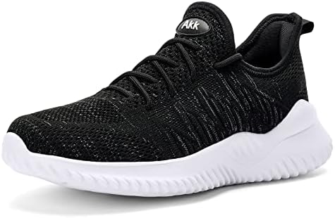 Akk Workout Shoes for Men Walking Shoes Mens Slip On Running Tennis Memory Foam Gym Shoes for Work Mixblack Size 11
