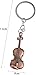 Veloshine Mini Violin Keychain, Musical Instrument Pendant, Metal Bag Charm for Backpack, Musical Instrument Pendant