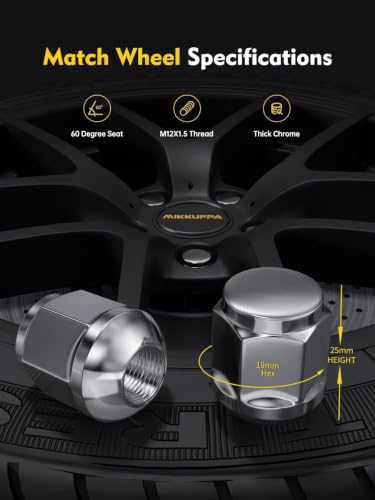 Image of MIKKUPPA M12x1.5 Lug Nuts, Replacement for Honda Acura Aftermarket Wheel