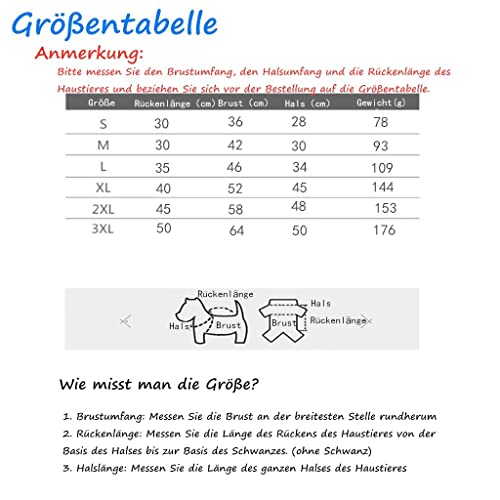 Voarge Winddicht Hundemantel Winter, Reflektierender Streifen Design, Wasserdichter Hundeweste Winddichte Haustierkleidung Einteiler für Hunde, für Kaltes Wetter (XL)