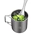 ROCREEK Titanium 750ml Pot with Lid Portable Mug for Backpacking Camping Open Fire