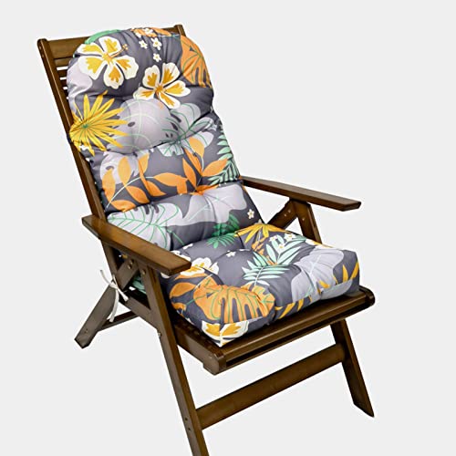 RPZVGG Cojines para Silla Mecedora Cojines para Asiento Cojines para Silla de Patio con Respaldo Alto 45x19x4 Pulgadas Cojines para Mecedora de Exterior Todo en Uno Espesar(Flower Tomorrow)