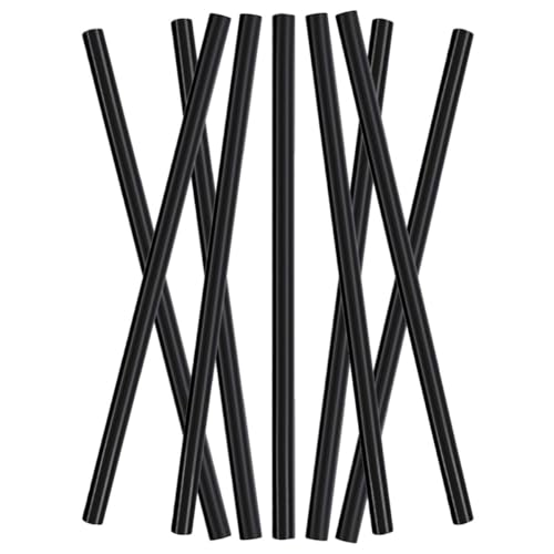 MAGICLULU Lot de 10 Crayons de Marquage Noirs en Bois pour Verre et Céramique, Stylo Spécial Facile à Transporter, Marques Solide pour École et Loisirs Créatifs
