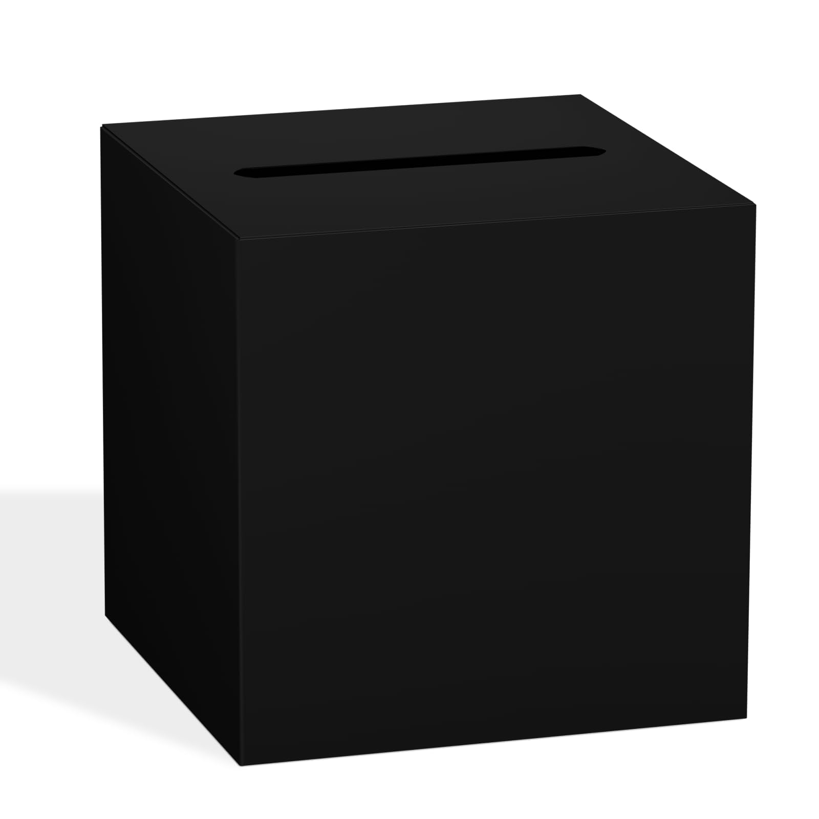 Black Card Box for Party, 8.7" Gift Cards Receiving Box Holder for Wedding, Bridal Shower, Graduation, Birthday, Retirement, Baby Shower, Anniversaries Party Decorations