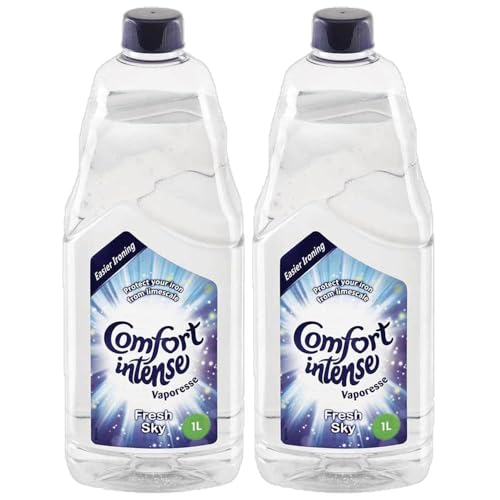 Comfort 2 x 1L Intense Limescale Protection with Welari Thank You Card Easing Ironing Fresh Sky Vaporesse Liquid (2L)