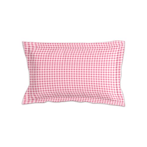 Image of MORADO Premium Glace Cotton 210 TC Single Bedsheet with 1 King Size Pillow Covers Skin Friendly Printed Bedding Set, (60x90 Inches, White&Pink)