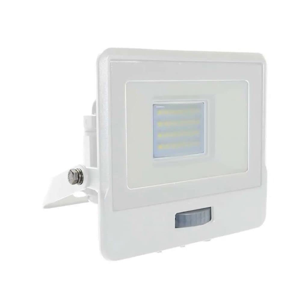 V-TAC Outdoor LED Floodlight with Samsung Chip 20W with PIR Sensor White Waterproof Natural White Light
