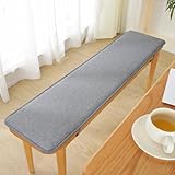 Bankkissen Sitzkissen, Dicke Baumwolle Leinen rutschfest Mit Bändern Bierbankauflagen, Sitzbankkissen Outdoor Indoor, Sitzpolster Für Bänke Stühle Terrasse Fensterbank Flurbank (Dunkelgrau,30x180x2cm)