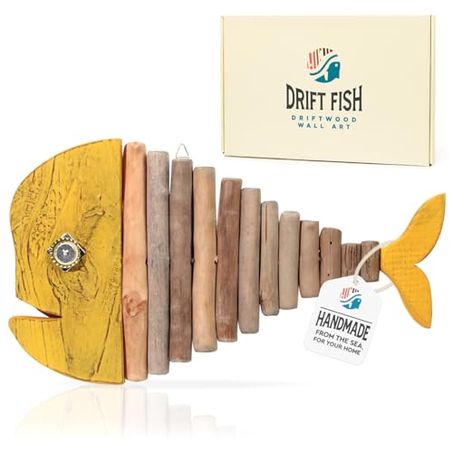 Mint Bucket Brands Driftwood Fish Nautical Wall Decor - Handmade