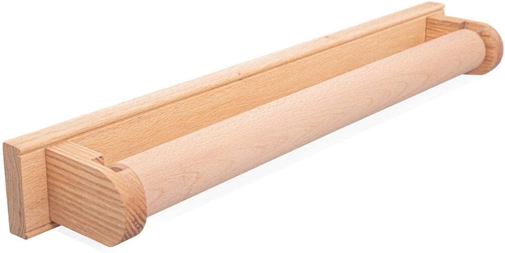 aztex Kitchen and Home Roller Towel Holder - Red Oak and Beech