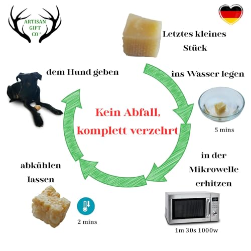 ARTISAN GIFT CO Kaustab aus Hartkäse - Kaukäse für Hunde und Welpen - Himalaya Knochen - 100% natürlicher - Gewicht der Charge 190g. (2 stück (1er Pack), L.)