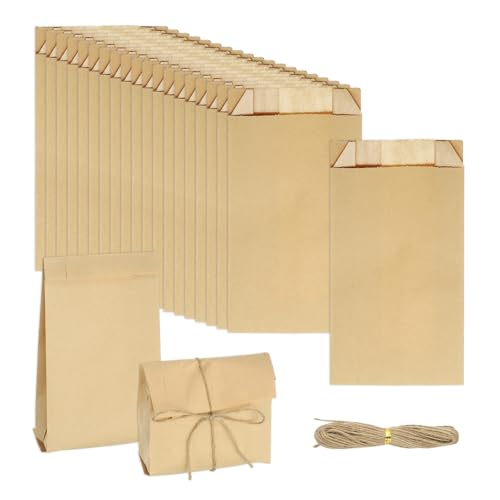 Sacs à friandises en papier kraft sulfurisé 20,1x9,9cm pour cadeaux et loisirs créatifs