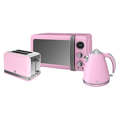 Buy Retro Kitchen Pack by Swan Digital Microwave 800w 20L, Jug Kettle