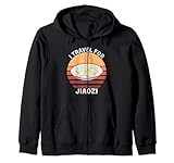 Retro Ich reise für Jiaozi Vintage-Jiaozi-Foozi-Food-Liebhaber Kapuzenjacke