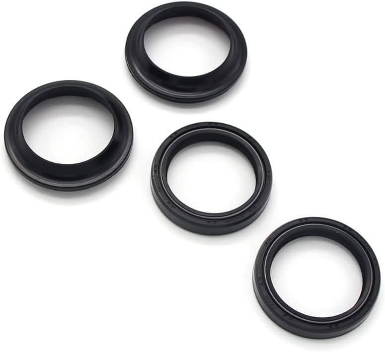 Front Fork Shock Oil Seal Dust Seal Fork Seal Set Size model 43MMx55MMx10.5MM for Kawasaki 92049-1104 92093-1086 for Kawasaki KDX200 1986-1988 for Kawasaki KX125 1986 for Kawasaki KX250 1985-1986