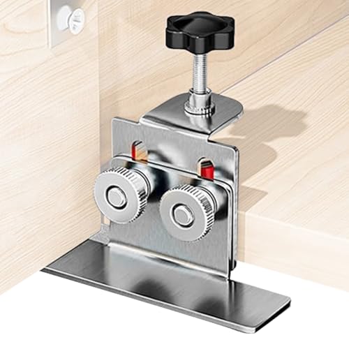 Youngwier Plantilla para Bisagras de Muebles - Herramientas De Gabinete Para Montaje Preciso - Posicionador De Precisión Con Sujeción Ajustable Y Plantilla De Montaje Para Cocina Hogar Baño Garaje Y