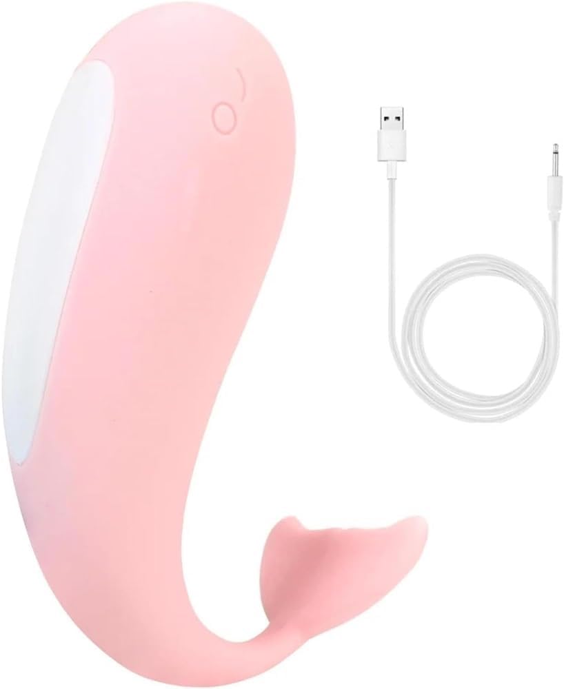 Vibrator with 10 Modes, Whale-Shaped Sex Machine, G-spot Female Masturbator Toy(Pink)