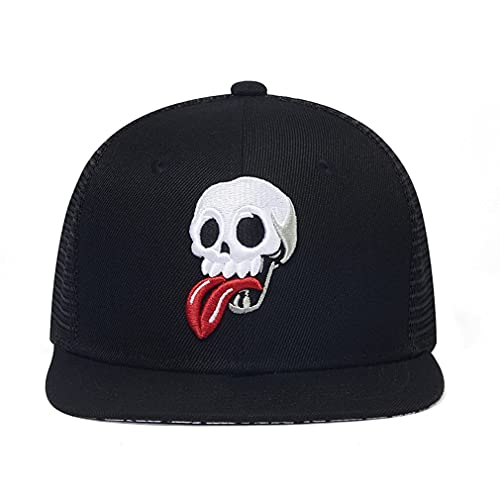 Image of Quanhaigou Snapback Hat for Men Women,Hip Hop Style Colorful Flat Bill Hats Teens Adjustable Baseball Cap