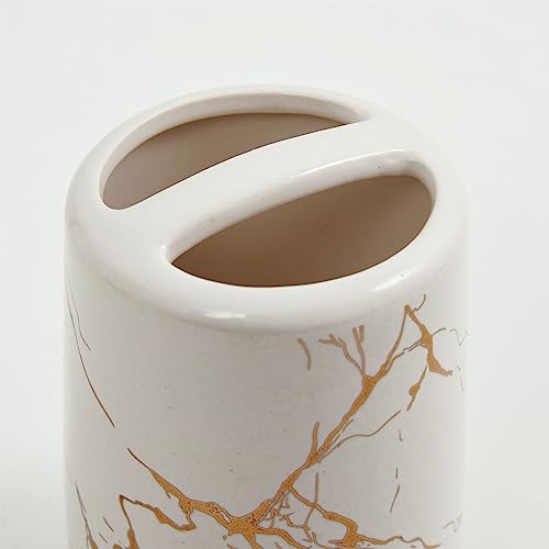 Image of Home Centre Aubree Vince Ceramic Tooth Brush Holder, White