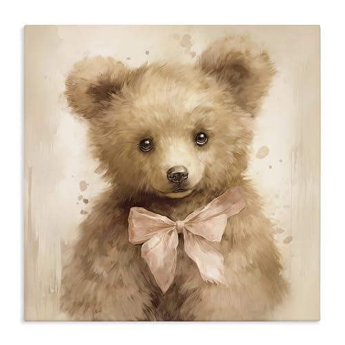 Little Baby Bear Nursery Animal, 30 x 30 Inch Canvas Wall Art
