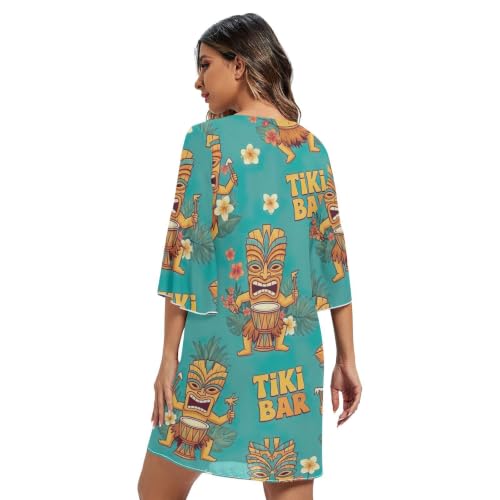 Robe hawaïenne en mousseline pour vos soirées plage et vacances d'été - 2