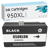 hp 950xl black officejet ink cartridge(cn045an) ♥ Alto rendimiento: negro: 80 ml.Color: 30 ml por color.Basado en la cobertura del 5%.(Carta/A4)