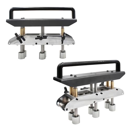 Three Station Edge Roller Bender, for 0 to 90° Bending Metal Roof Materials, Metal Bending Tool with V Shaped Roller, Aluminum Alloy Handle, Metal Bender