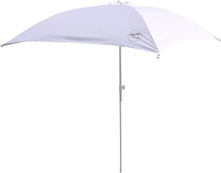 Taylor Made Anchorshade III Boat Shade, White, 6 x 6, Adjustable Aluminum Pole to 8 Feet, UV-Treated Fade-Resistant Nylon, Market-Style Top, Carrying Case, Fits Most Boats and Benches 22042