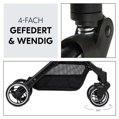 hauck Reise Buggy Travel N Care für Kinder ab Geburt bis 22 kg mit Liegefunktion, Ultraleicht - 6,9 kg, Einhändig Klein Zusammenklappbar, UPF 50+, EVA Räder, Korb bis 3 kg (Disney Simba)