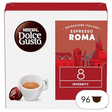 NESCAFÉ DOLCE GUSTO Espresso Roma Caffè, 6 Confezioni da 16 Capsule (96 Capsule Compatibili Nescafé Dolce Gusto)