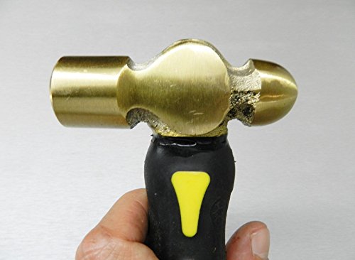 Stubby Brass Hammer Ergonomic Short Handle Ball Peen Mallet Metal Crafts 1 Lb (Lz 1.2 Fre) #TOP4