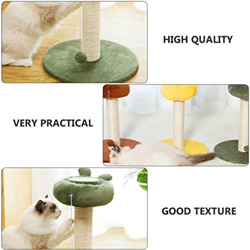 Balacoo – Haste de raspagem de gato e arranhador de garra, mastro de sisal, brinquedo de arranhar, b