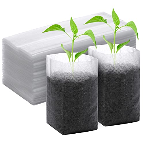 GREANER 100PCS Biodegradable Planting Bags