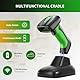 NETUM 2D QR Industrial Bluetooth Barcode Scanner mit Ladestation, Upgraded Wireless 2D/1D Bar Code Reader, 2600mAh Akku, Fallstaubdicht, Freisprecheinrichtung für Windows, Mac, Android, iOS (NT-1950)
