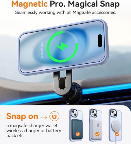 Image of VONZEE Magnetic Case Compatible with iPhone 15, MagSafe Compatible Translucent Matte TPU + Hard PC Back Cover, Anti-Scratch Shockproof Protective Phone Case, Slim Durable Design, Official Blue