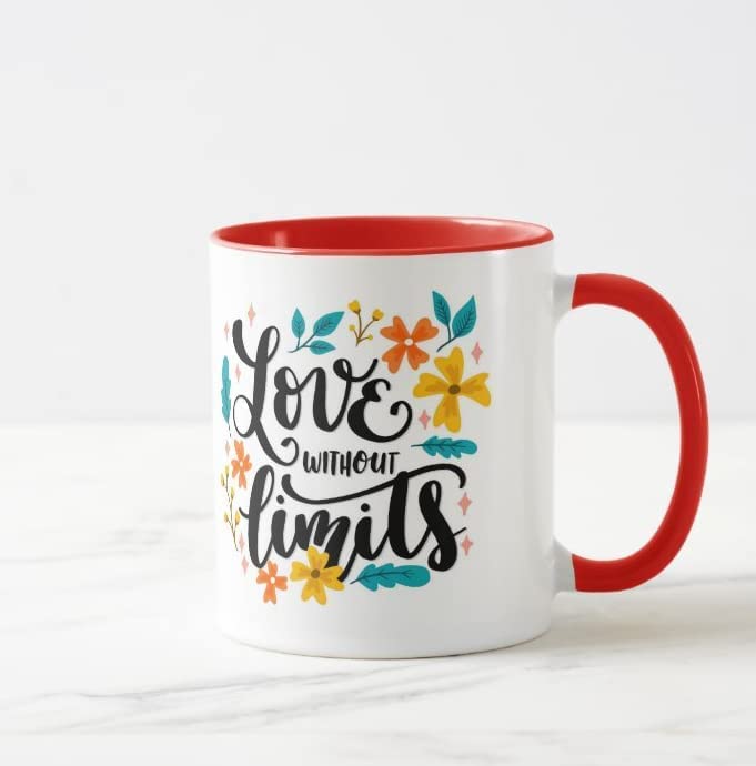 Image of Ceramic Printed Tea Coffee Mug, Love Quotes Cup, Best Gift for Wife, Husband, Girlfriend, Boyfriend, Anniversary, Valentines Day (Design-6)