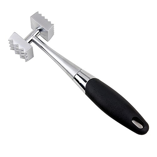 Kihappy Stainless Steel Meat Tenderizer Mallet Tool Hammer With Non Slip Handle Rubber Grip #TOP8