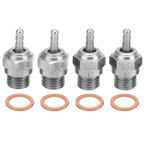 ZenithAur Bujía incandescente RC N3 N4 para motores de metanol, una pieza de motor nitro RC dedicada y reemplazo de bujía incandescente de coche RC para selecciones seleccionadas