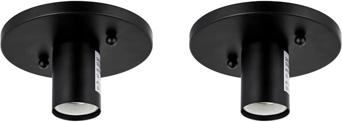 Sunshine Lighting B3166928 Sunlite Decorative Lamp Holder - E26 Medium Base - Matte Black - Pack of 2