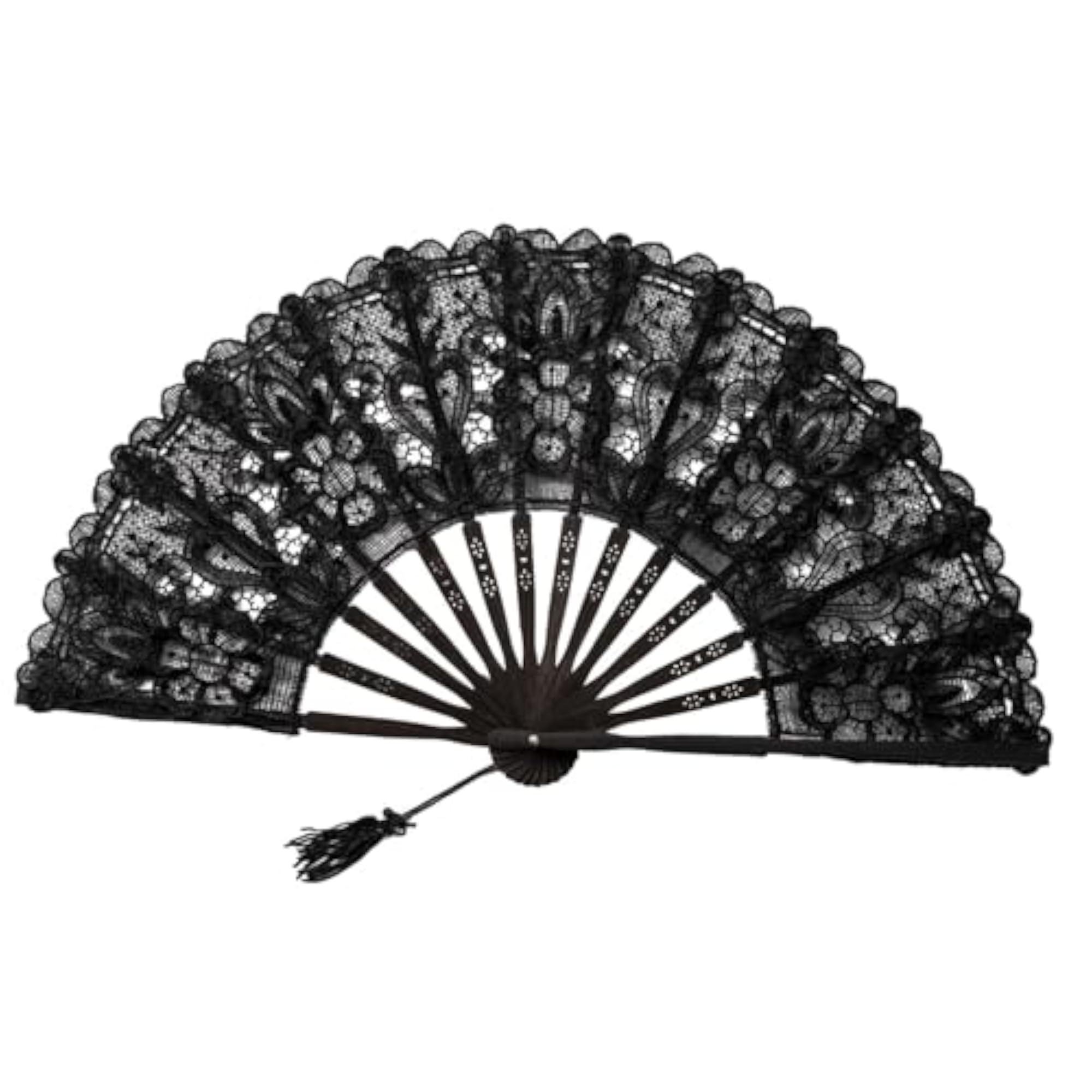 Chinese Foldable Dancing Fan for Bridal Performance, Black