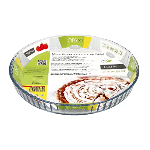 Miniatura 4 de Molde Rizado Horno Cristal Borosilicato Ø 28 Cm. Ideal Postres, Cocina, Resposteria, Tartas, Quiche, Libre Bpa