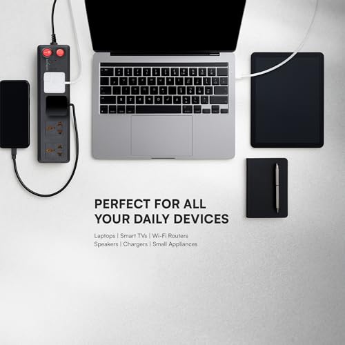 Image of Magik Power Guard Extension Board - 4 Universal Socket | 1.5 m Heavy-Duty Cord | Master Switch & Indicator | Surge Protection | Extension Box for Home & Office