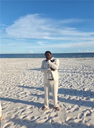 Linen Mens Suits Summer Beach Wedding Mens Tuxedo Grooms2