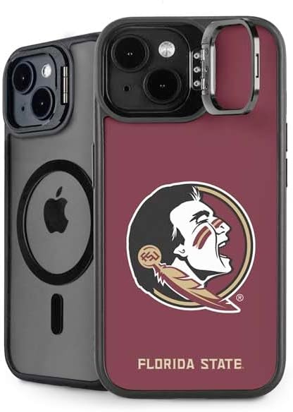 Skinit Kickstand Phone Case Compatible with iPhone 14 - Officially Licensed Florida State FSU Seminoles Maroon Design