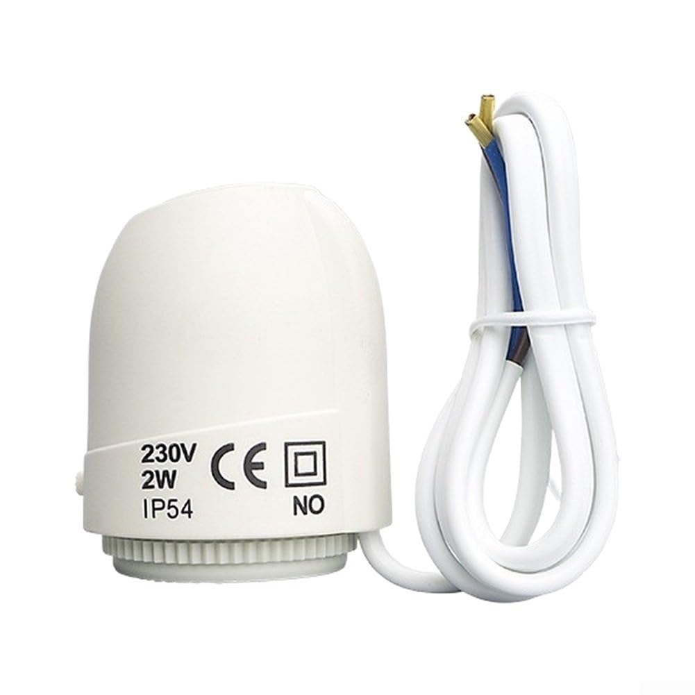 Actuador Eléctrico Termostático 230V para Suelo Radiante - Válvula Automática Colector Calefacción 12mm Apertura Rápida 3-5min Bajo Consumo 2W para montaje para fácil M30x1.5 Hogar (Normally Open)